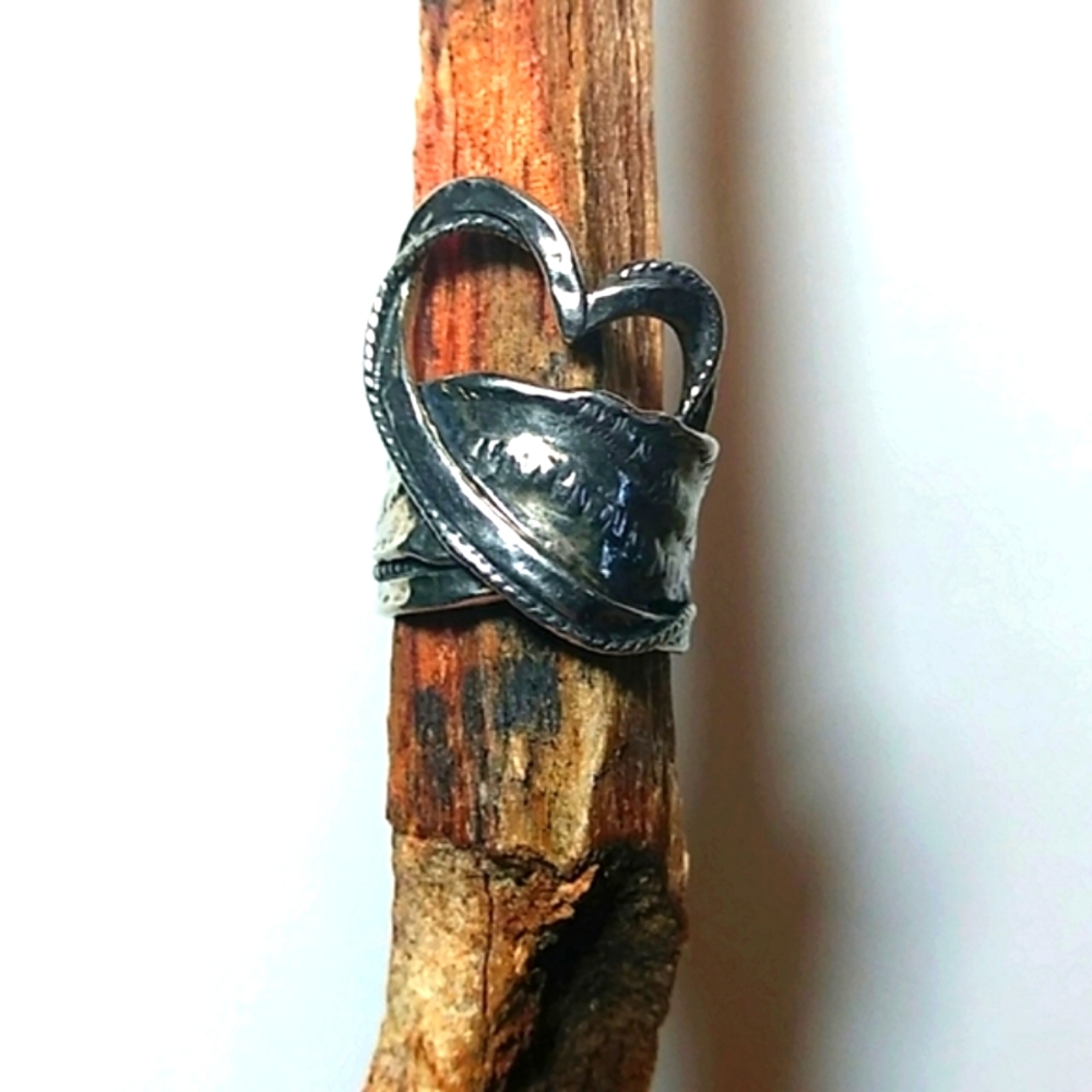 OrPaz freeform heart band ring 925 made in Israel